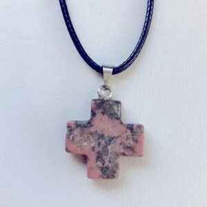 Handmade Nevada Lapis Crisscross Stone Necklace NWT